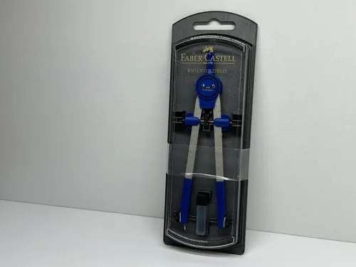 FABER-CASTELL 174207 - Risenteilzirkel schwarz mit Ersatzteilen - Der robuste Risenteilzirkel eignet sich für präzises Zeichnen bis 340 mm Durchmesser. Inklusive Ersatzteilen und Minen, ideal für Schule und Ausbildung.