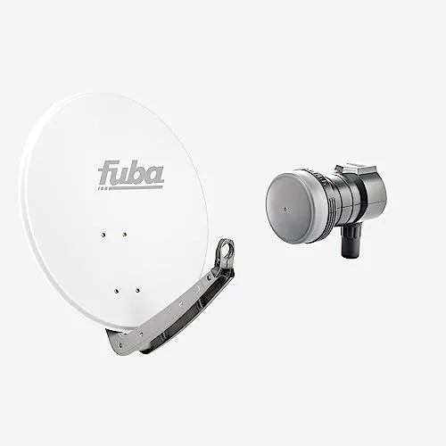 Fuba DAA 650 Satellitenschüssel Komplettset für 1 Teilnehmer - Kompakte Fuba DAA 650 Sat-Anlage (60x65 cm) mit hoher Empfangsstärke für digitale HDTV- und UHD-Sender. Optimal für Ein-Zimmer-Wohnungen und einfach zu montieren.
