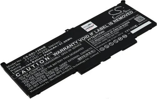 Powery Akku für Laptop Dell Latitude 7490 Laptop-Akku 7500 mAh (7.6 V)