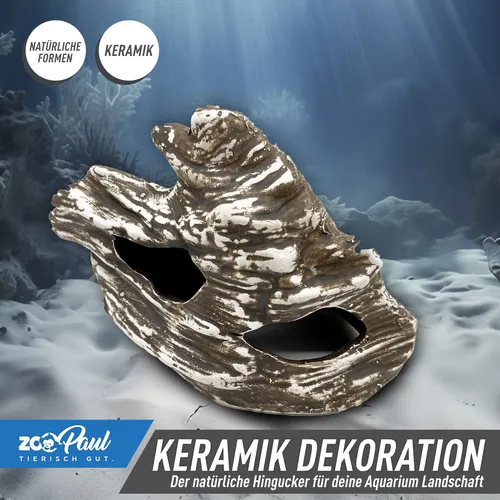 🏔 ZooPaul Terrarium Keramik Dekoration Aquarium Stein Felsen Versteck Höhle