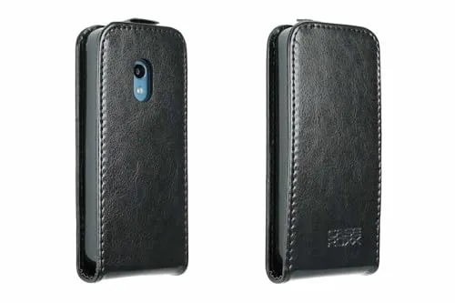 caseroxx Flip Cover für Nokia 225 4G (2024) in schwarz – Handy-Tasche mit Kreditkartenfächern & Magnetverschluss aus Kunstleder, schlank & funktional