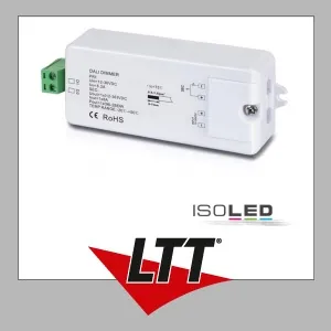 DALI PWM Controller 12-36V 8A 48V 4A 1 Kanal - Zubehör für Leuchten, 1-Kanal Lichtsteuergerät mit DALI-Schnittstelle für präzise Steuerung von LED Stripes und Leuchtmitteln, dimmbar in 256 Stufen.