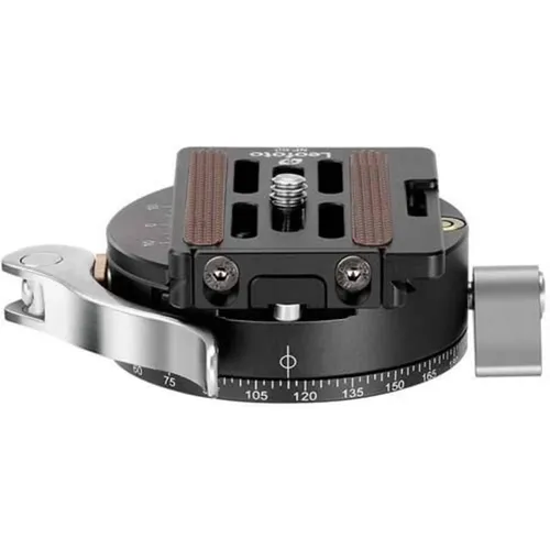 LEOFOTO Stativ-Panoramakopf PCL-60 mit NP-60 Schnellwechselplatte - Stativ-Panoramakopf mit Panoramateller und Schnellwechselplatte, ideal für präzise Panoramaaufnahmen und einfaches Wechseln der Kamera.