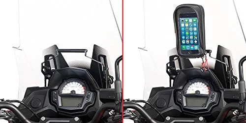 GIVI Halterung für Navi Montage am Windschild für Kawasaki Versys 650 (15-21) - KFZ Einbau: Perfekte Positionierung Ihres Navigationsgeräts oberhalb des Bedienfeldes für optimales Fahren mit GIVI Navi-Taschen und universeller Smartphone Halterung.