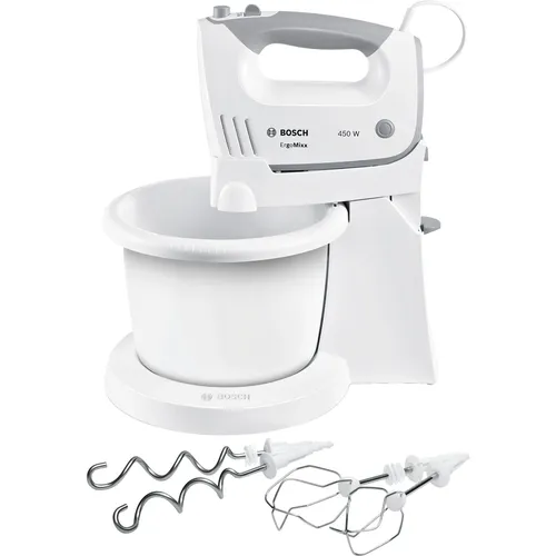 Bosch Handrührer MFQ36460 - 450 W Handmixer mit rotierender Rührschüssel, ergonomisch und ideal für komfortables Arbeiten in der Küche