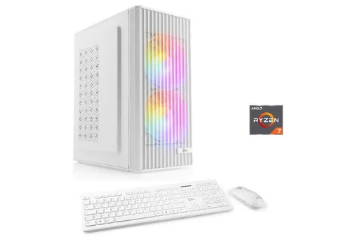 CSL PC "Spectrum V28120" mit Windows 11 und 16 GB RAM - Leistungsstarker Desktop-Computer mit AMD Ryzen 7 Prozessor, 1.000 GB SSD und RGB-Beleuchtung für eine ansprechende Optik. Ideal für Homeoffice und Multimedia-Anwendungen.