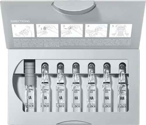 BABOR Hyaluronic Acid Power Serum Ampoules 2 ml - Effektive Gesichtspflege mit 8D Hyaluronsäure für aufgepolsterte, strahlende Haut und verbesserte Elastizität. Ideal für eine siebentägige Kur gegen feine Linien.