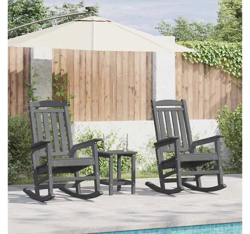 furnicato Garten-Schaukelstuhl Hellgrau 92 x 70 x 108 cm aus Polyethylen - Eleganter Garten-Schaukelstuhl für stilvolle Außenbereiche. Hergestellt aus robustem Polyethylen, bietet er Wetterfestigkeit und hohen Sitzkomfort. Ideal für entspannte Stunden auf Terrasse oder Patio.