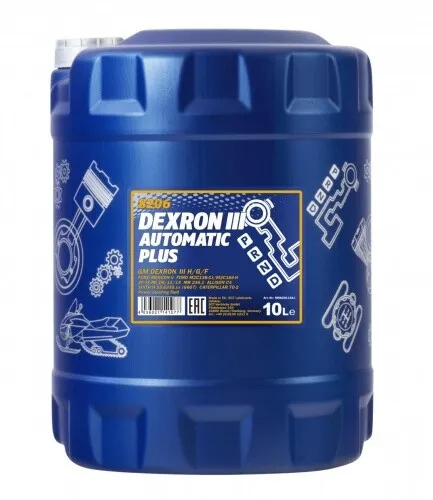 MANNOL Automatic Plus ATF Dexron 3 - 10 Liter Automatikgetriebeöl, hohe Leistung und umfangreiche Freigaben für verschiedene Fahrzeuge