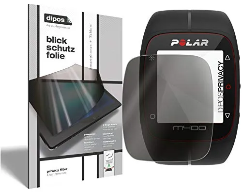 dipos I 2-Wege Blickschutzfolie kompatibel mit Polar M400 HR (Im Hochformat) I Sichtschutz-Folie Display-Schutzfolie Privacy-Screen - Schützt gegen seitliche Blicke