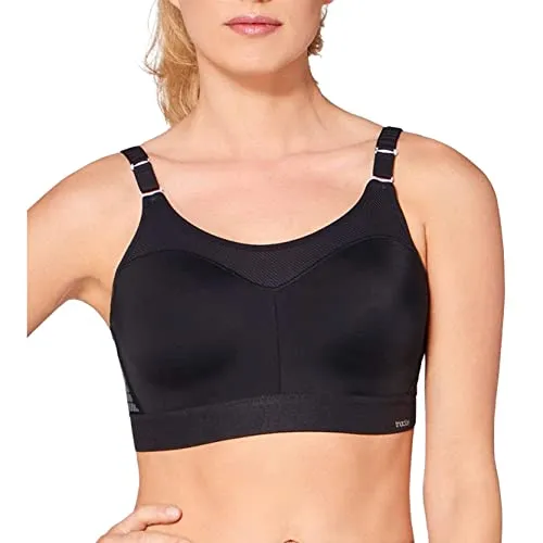 Triumph Triaction Control Lite W01 EX Damen Sport-BH, Schwarz, 70D - Funktionsunterwäsche für High Impact Sportarten mit ungepolsterten Minimizer Cups, die optisch um eine Cup Größe reduzieren und einem patentierten Formbügel für perfekten Halt.