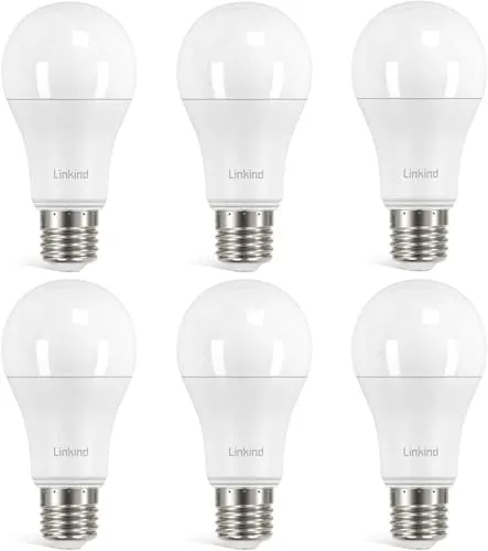 Linkind 13W Super Hell E27 LED Lampe, ersetzt 100 Watt, 2700K Warmweiß E27 A60 Edison Birne 1521Lm, 220° Abstrahlwinkel, nicht dimmbar, 6 Stück