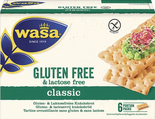 Wasa Knäckebrot Glutenfrei und Laktosefrei Classic gross gebacken 240g