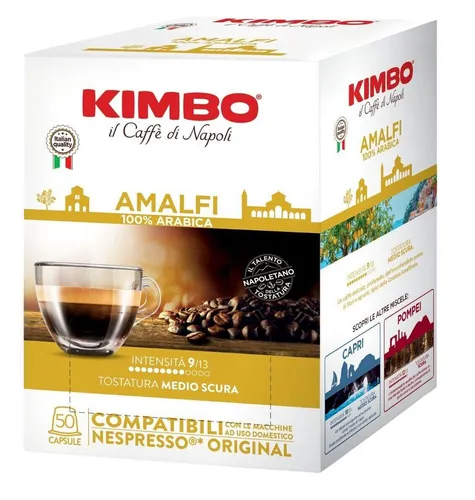 KAFFEE KIMBO AMALFI - Box 50 NESPRESSO KOMPATIBLE KAPSELN 5.4g