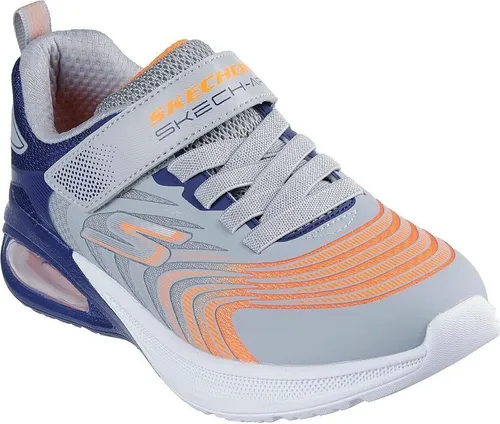 SKECHERS MICROSPEC MAX ADVANCE Kinder Sneaker - Sportlicher Freizeitschuh mit Klettverschluss, atmungsaktives Material und Skech-Air Zwischensohle für optimale Dämpfung. Ideal für aktive Kinder in Größe 33.