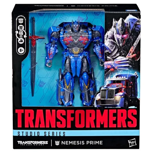 Transformers Studio Series The Last Knight Leader-Klasse Nemesis Prime - Action-Figur Nemesis Prime aus der Transformers Studio Series, 21,5 cm groß, wandelbar zwischen Roboter und Truck in 46 Schritten, inklusive 4 Zubehörteilen für spannende Spielmöglichkeiten.