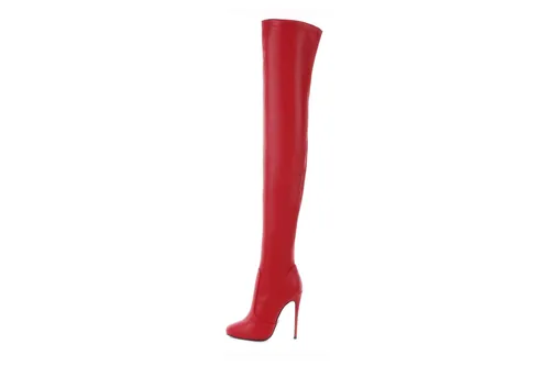 Giaro BELINDA RED MATTE Stiefel in Übergrößen Rot - 38 - Modische Giaro Stiefel in Übergrößen: Der rote Stiletto mit 12 cm Absatzhöhe vereint Komfort und Stil. Hergestellt aus Kunstleder, bietet dieser Schuh eine ausgezeichnete Passform für große Damenschuhe.