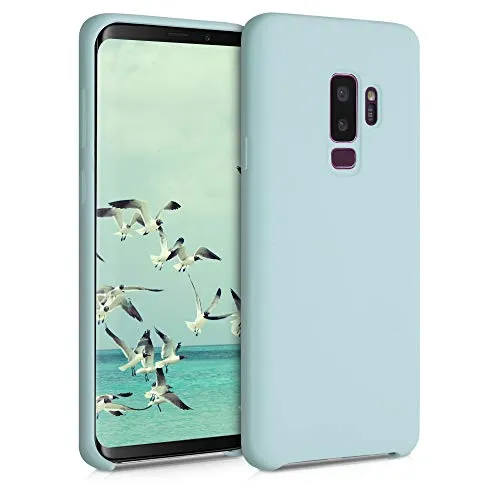 kwmobile Handyhülle für Samsung Galaxy S9 Plus Hülle - Case Silikon - Kabelloses Laden - Schutzhülle Cover in Cool Mint
