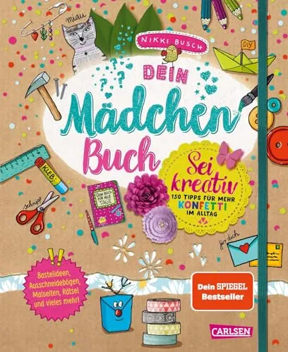 buch4you: Dein Mädchenbuch – 150 kreative Tipps für mehr Konfetti im Alltag - Geschenkbuch für Mädchen mit vielen Bastelideen, Anleitungen und Kopiervorlagen für kreative Momente und unvergessliche Geburtstagsfeiern.