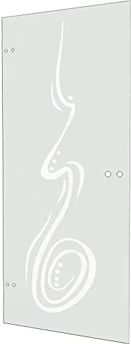 Glastür Drehtür Studio curved satiniert 834x1972x8 - Elegante Ganzglastür mit curved Dekor aus 8 mm Einscheibensicherheitsglas. Bietet hohe Lichtdurchlässigkeit und ist einfach montierbar, sowohl links als auch rechts. Hergestellt in Deutschland für höchste Qualität.