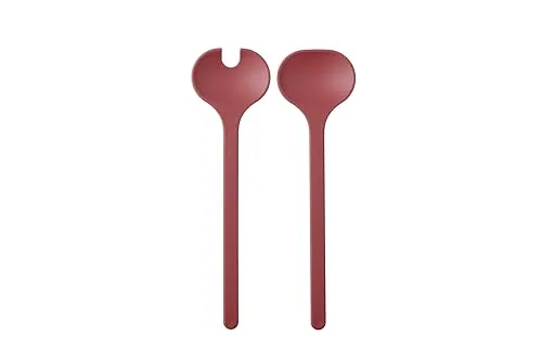 Mepal – Salatbesteck 2-teilig Silueta – Spülmaschinenfest – Salatbesteck – Salatgabel und Löffel – Nordic Vivid mauve