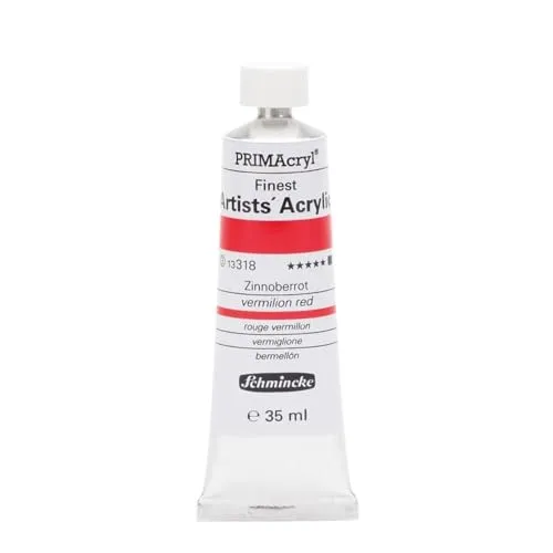 Schmincke – PRIMAcryl® - feinste Künstler-Acrylfarben, Zinnoberrot - 35 ml