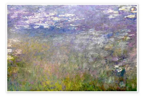 Posterlounge Wandbild Seerosen, Agapanthus (rechte Tafel), Claude Monet, erhältlich als Poster, Leinwandbild, Wandsticker oder Acrylglasbild