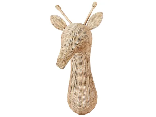 Wandobjekt Giraffe BANANEC Rattan 83 cm - Boho-Wanddekoration aus handgefertigtem Rattan, ideal für das Kinderzimmer. Weckt Kreativität und verleiht dem Raum einen natürlichen, modernen Flair.