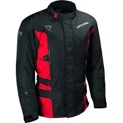 DIFI Motorradjacke Shuttle Aerotex - Wasserdicht und stylisch in Schwarz/Rot - Motorradjacke aus 100% Polyester, wasserdicht mit herausnehmbaren Thermofutter, ideal für Sicherheit und Komfort auf jeder Fahrt.
