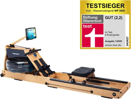 Christopeit Sport® Ruderzugmaschine WP 5000 - Testsieger Stiftung Warentest 2025 - Rudergeräte mit 16 elektronisch verstellbaren Widerstandsstufen, klappbar und ideal für ein effektives Ganzkörpertraining bis 150 kg Benutzergewicht.