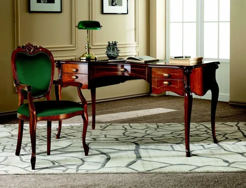Italienische Klassisches Holz Möbel Luxus Schreibtisch Büromöbel Stil Barock Neu