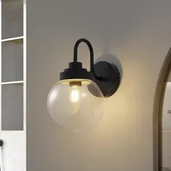 Lucande Wandleuchte Badolo, 1 x 10 W LED - Lampen für Badezimmer, klare Glasschirm für gemütliches Licht und inspirierende Atmosphäre, ideal für entspannende Momente.
