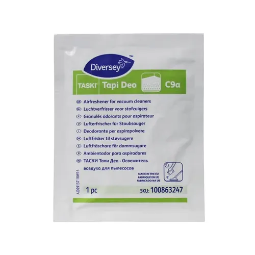 Diversey Taski Tapi Deo C9a - Lufterfrischer für Staubsauger - Der Diversey Taski Tapi Deo C9a sorgt für einen frischen Raumduft während des Staubsaugens. Einfach anzuwenden mit individueller Dosierung für ein sauberes Raumklima. Ideal für die Nutzung beim Staubbeutelwechsel.