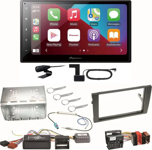 Pioneer SPH-DA160DAB Einbauset für Seat Exeo & Audi A4 B6/B7 - Umfassendes Einbauset für einfache Installation des Pioneer SPH-DA160DAB. Genießen Sie digitales Radio, Apple CarPlay und Android Auto für eine moderne Fahrerfahrung.