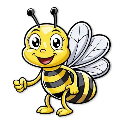 iSecur Auto-Aufkleber Bienchen Biene 10 cm, wetterfest - Lustiger und wetterfester Aufkleber für Autos, Fahrräder und mehr. Bringt gute Laune und ist ideal zur Verschönerung von Gegenständen. Perfekt als Geschenk für viele Anlässe!