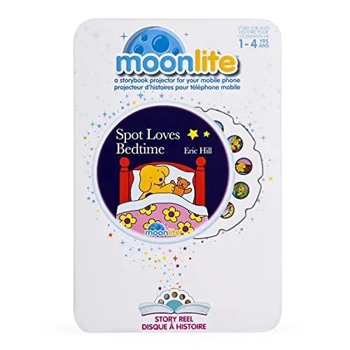 Moonlite – 6047235 – Histoire Spot Adore L'State du Coucher – Projektor für Babys – Ton- und Lichteffekte, Lern- und interaktiv – 1 bis 7 Jahre – inspiriert von Märchenbüchern