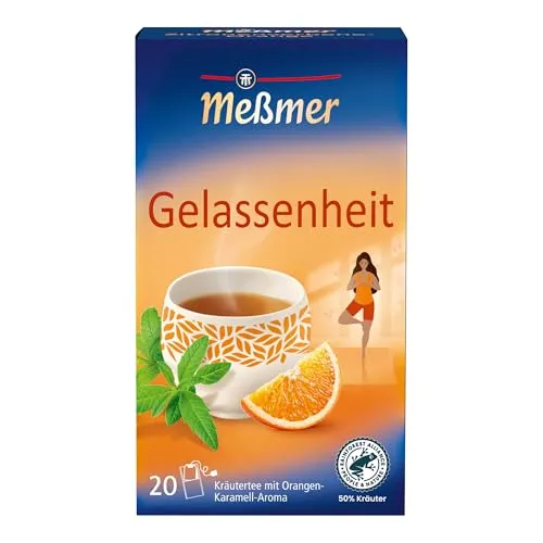 Meßmer Gelassenheit Verbene-Orange 20er Packung - Tees mit erfrischendem Verbene-Orange Geschmack, ideal zur Entspannung und für eine ruhige Auszeit.