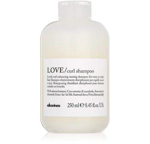 Davines Essential Haircare Love Curl Shampoo 250 ml - Shampoo für lockiges Haar, spendet intensive Feuchtigkeit und sorgt für Geschmeidigkeit. Mit Noto Mandel Extrakt für kontrollierte, frizzfreie Locken.