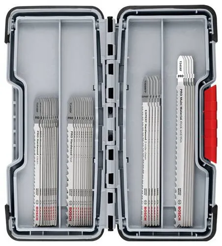 Bosch Accessories 2607011945 PRO Wood and Metal Set für Küchenbauer - 30-tlg. Bandsägeblätter-Set für präzise Schnitte in Holz und Metall, ideal für Küchenmonteure, langlebige Bi-Metall-Technologie für herausragende Lebensdauer.