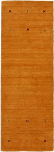 carpetfine Wollteppich Gabbeh Uni Läufer Gelb 75x240 cm - Läufer aus 100% Wolle, langlebig und pflegeleicht, perfekt für Wohn- und Schlafzimmer. Ideal auch für Fußbodenheizung und sorgt für eine gemütliche Atmosphäre.