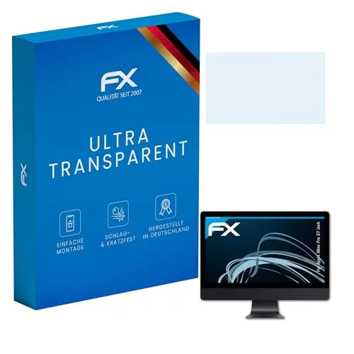 atFoliX Schutzfolie kompatibel mit Apple iMac Pro 27 inch Folie, ultraklare FX Displayschutzfolie