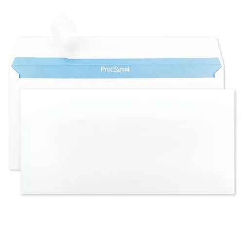 Netuno 100 weiße Briefumschläge DIN Lang 11 x 22 cm 90g Umschläge Weiß ohne Fenster lange Briefkuverts haftklebend DL Briefhüllen Postumschläge Papierumschläge Geschäftsumschläge mit Innendruck