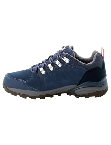 Jack Wolfskin Refugio Texapore Low W - Robuste Wanderschuhe für Damen - Wanderschuhe mit wasserdichter TEXAPORE CORE-Membran, ideal für Outdoor-Abenteuer. Flexibel, atmungsaktiv und mit dämpfender EVA-Mittelsohle für höchsten Komfort.