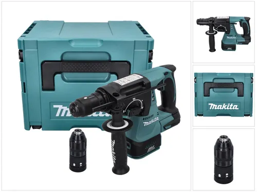 Makita DHR 243 ZJ Akku Bohrhammer 18 V - Bohrmaschinen mit 18 V und 2,0 J Schlagstärke. Ideal für Bohren, Hammerbohren und Meißeln mit bürstenlosem Motor für hohe Effizienz und Langlebigkeit.