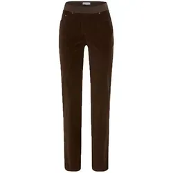 RAPHAELA by BRAX Stoffhose STYLE PAMINA - Elegante Cordhose im Slim Fit mit hohem Tragekomfort und raffinierter Passform. Swarovski-Elemente setzen feminine Akzente. Ideal für kühle Tage, sorgt für eine stilvolle Silhouette.