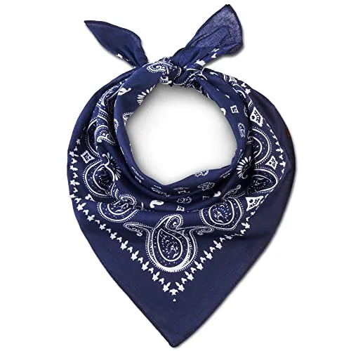LOVARZI Bandana Blau für Herren - Halstuch - Kopftuch für Männer aus Baumwolle