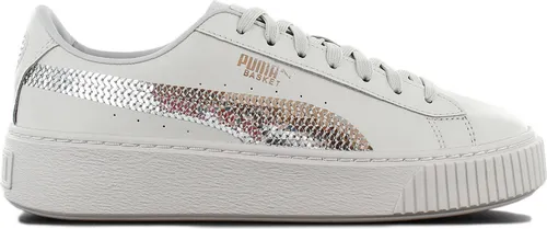 Puma Basket Platform Bling 367237-02 Damen Schuhe Grau, Größe: EU 36 UK 3.5 - Stylische Damen Schuhe mit Plateau-Sohle, inspiriert von 90er Jahre Grunge-Mode. Bequeme Passform und verstärkte Ferse sorgen für optimalen Tragekomfort. Ideal für modebewusste Frauen.