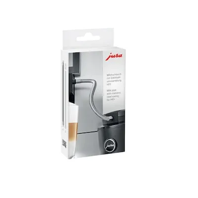 JURA HP3 Milchschlauch mit Edelstahlummantelung 23 cm für Kaffeevollautomat - Kaffeebereiter, hochwertiger Edelstahlummantelung für optimale Hygiene und Langlebigkeit.