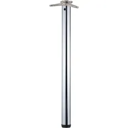 Quellmalz Tischbein / Stützfuß - Höhenverstellbar, Chrom, Ø 6 cm - Höhenverstellbares Tischbein für individuelle Selbstbau-Projekte. Flexibel von 110 cm bis 113 cm anpassbar, ideal für unebene Böden. Einfach zu montieren und vielseitig einsetzbar für Tische und Arbeitsplatten.