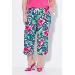 MIAMODA Damen große Größen Übergrößen Plus Size Culotte, weites Bein, Blumenmuster amazonen Stein 44 841492458-44